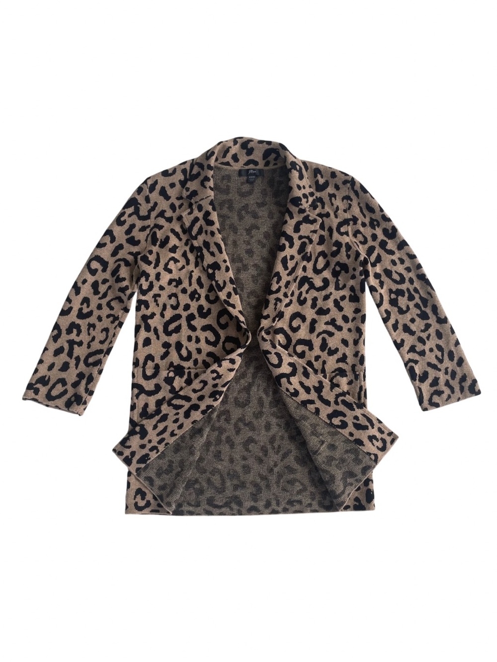 J.Crew Sophie Leopard Sweater Blazer Coatigan XXXS EUC